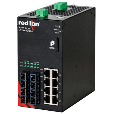 Red Lion Industrial Ethernet Switch, NT24k-12GX4